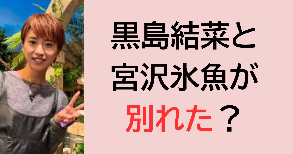 黒島結菜と宮沢氷魚が別れた？